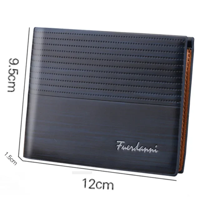 Vintage Men's Wallet Leather Men's Short Wallet Slim Male Purses Money Credit Card Holders Luxury Fashion Pure Color Wallet - Image 4