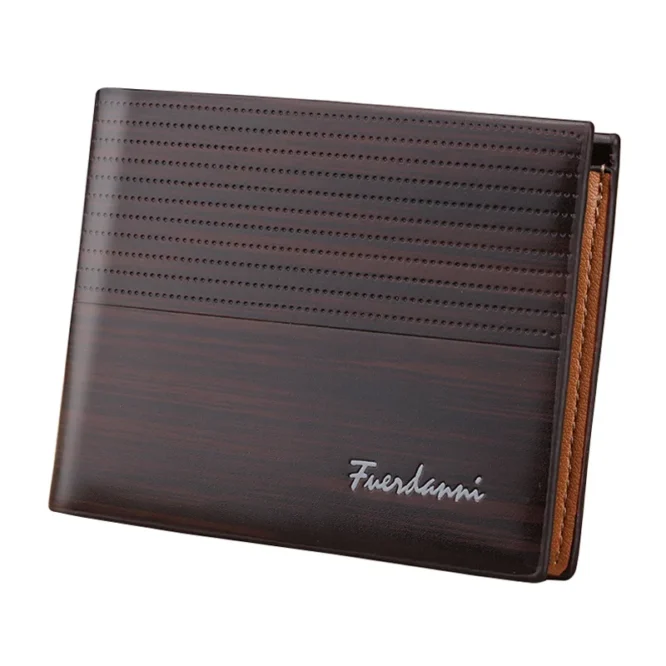 Vintage Men's Wallet Leather Men's Short Wallet Slim Male Purses Money Credit Card Holders Luxury Fashion Pure Color Wallet - Image 5