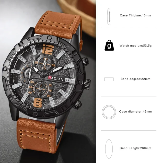 Top Brand Watch for Men Fashion Business Watches Leather Strap Clock Man Wristwatch Gift Relogio Masculino Reloj Hombres - Image 6
